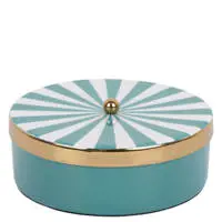 Present Time Storage Box Candy Swirl Round